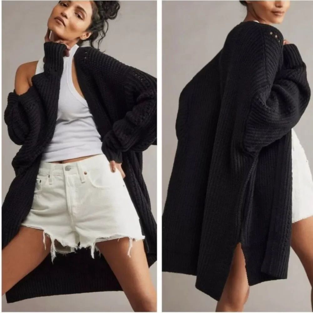 Free People Nightingale Cardi Cardigan Black
